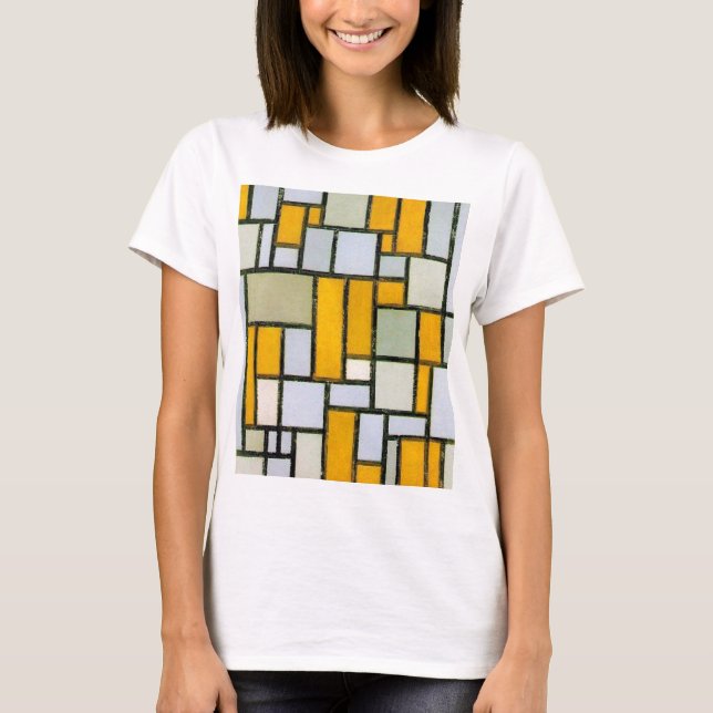 Composition Yellow and Grey, Mondrian T-Shirt (Front)