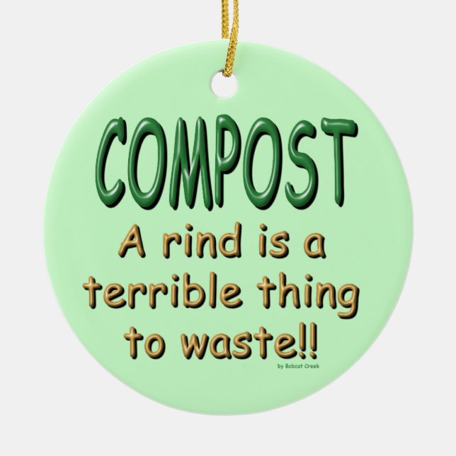 Compost Ceramic Ornament (Front)