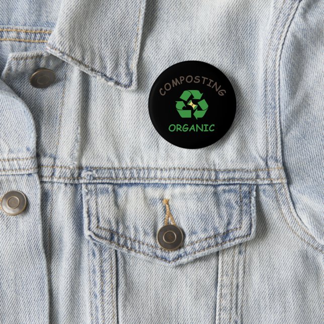 compost composting composter organic farming 2 inch round button (In Situ)