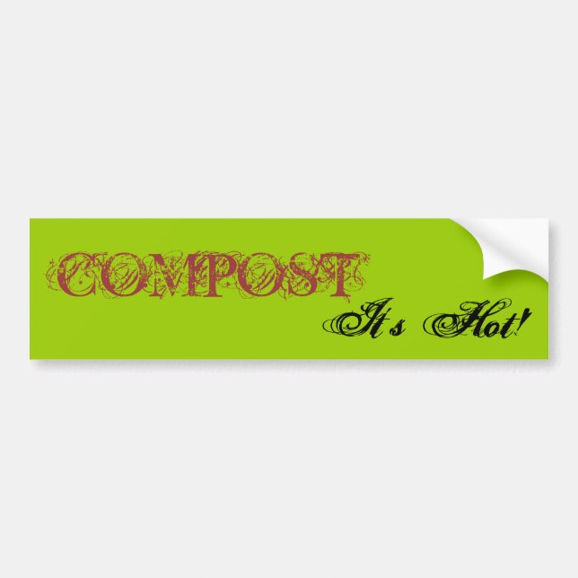 Compost… il fait chaud ! Autocollant (Devant)