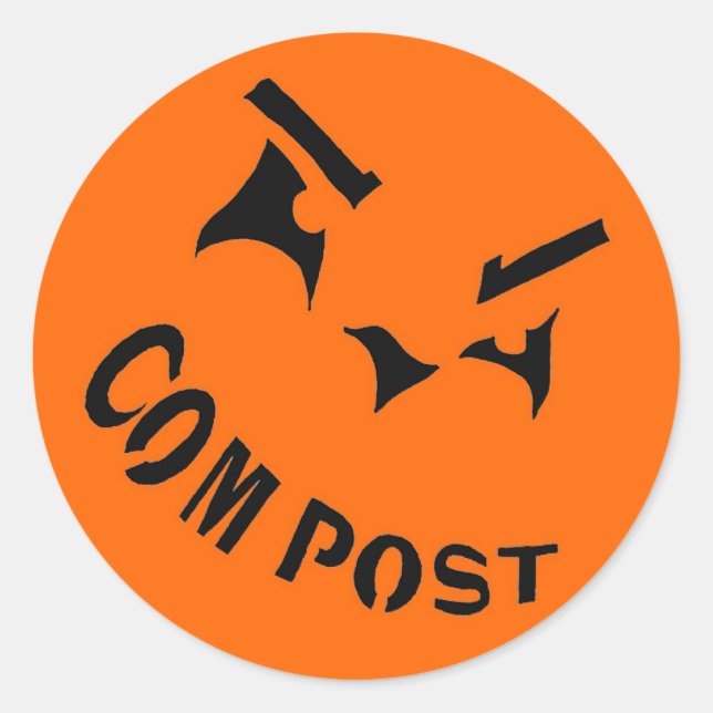 Compost Jack-o-Lantern Sticker (Front)