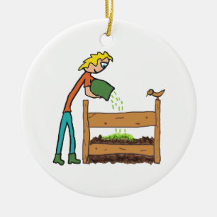 Composting Ceramic Ornament