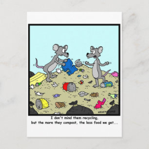 Composting is bad postcard