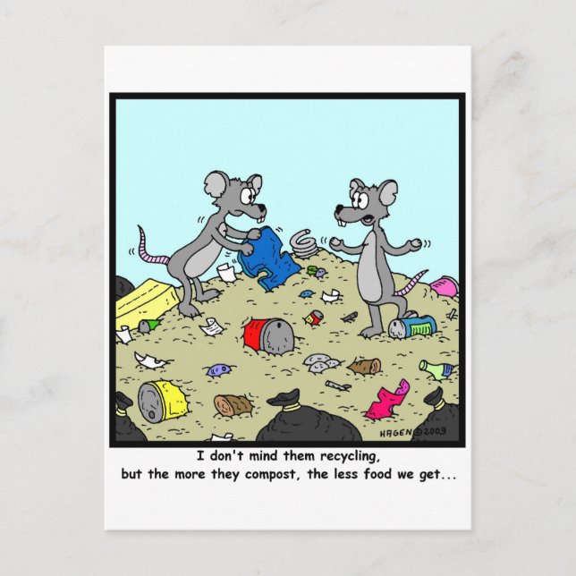 Composting is bad postcard (Front)