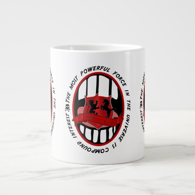Compound Interest powerful force in the universe Large Coffee Mug (Front)
