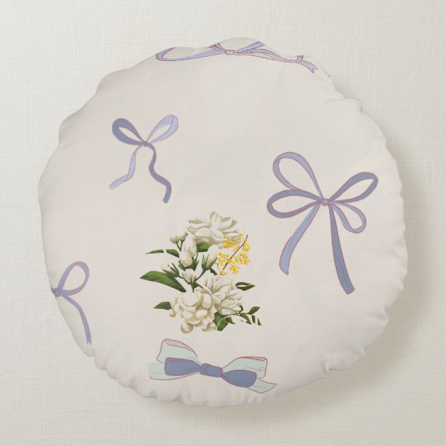 #CompressionRoundPillow Round Pillow (Back)