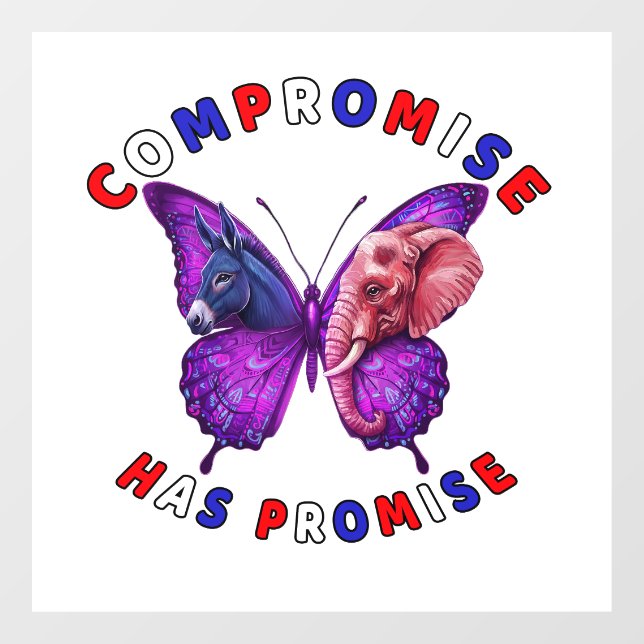 Compromise Has Promise Window Cling (Sheet)