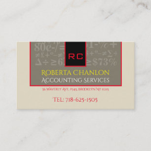 Comptabilisation monogramme Carte de visite de 3,5