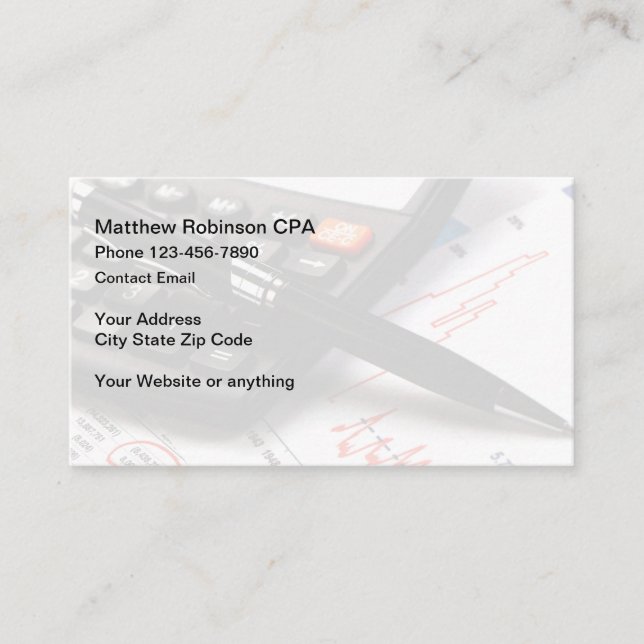 Comptable CPA Cartes de visite Nouveaux (Devant)