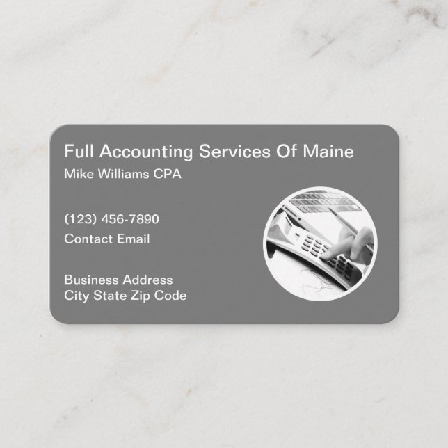 Comptable fiscal professionnel Cartes de visite (Devant)