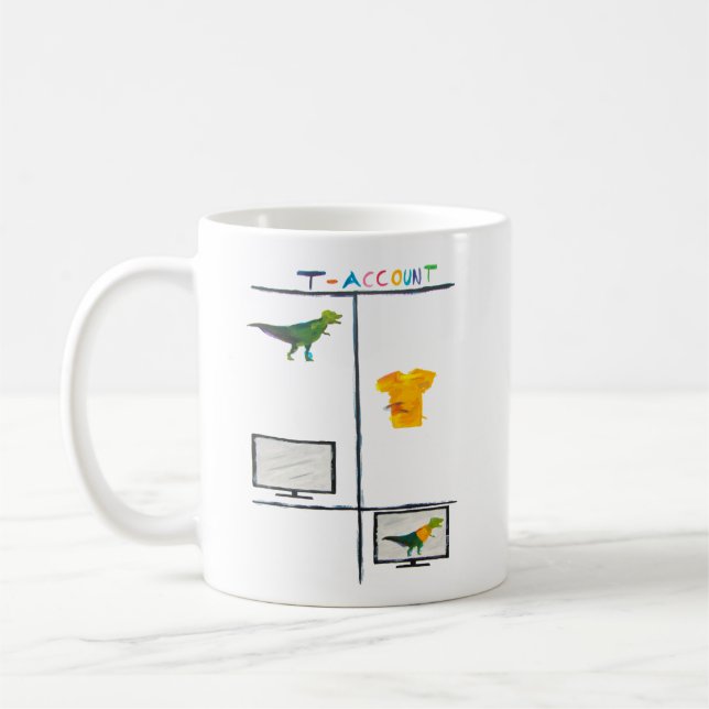 Comptable Mug T Rex T Compte Comptable Cadeau (Gauche)