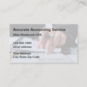 Comptable professionnel Cartes de visite classique