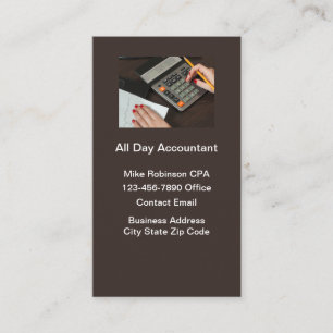 Comptable simple CPA Theme Cartes de visite