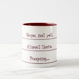 Compte à rebours de café dans la tasse de Pooping