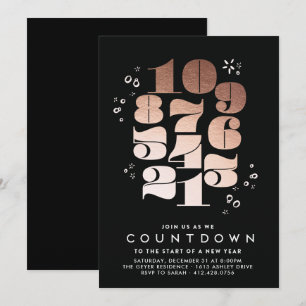 Compte à rebours - Nouvel An Eve Party Invitation