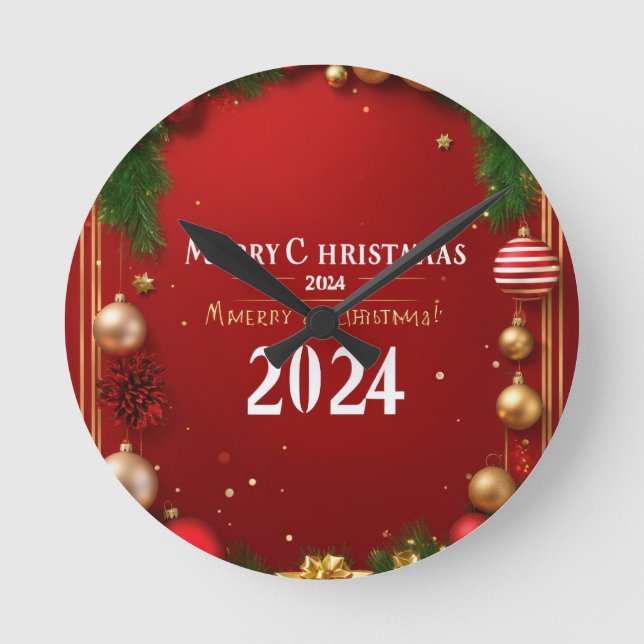 Compte à rebours pour Noël : horloge murale festiv (Recto)