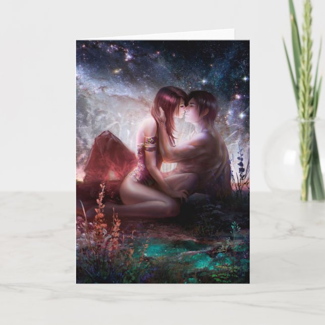Compte de la carte de voeux d'étoiles (Devant)
