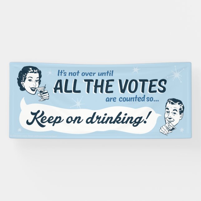 Compter tous les votes | Bannière | Funny rétro (Horizontal)
