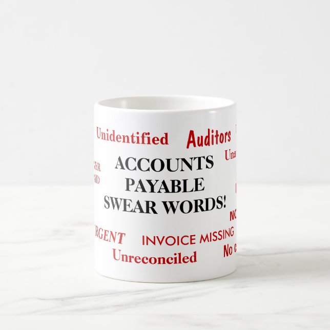 Comptes Payables Lire Des Mots ! Joke Mug (Centre)