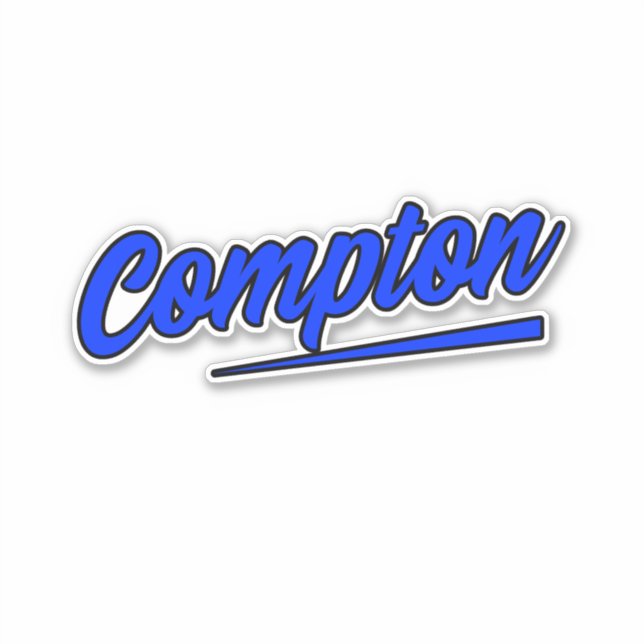 Compton California Blue Typography (Front)