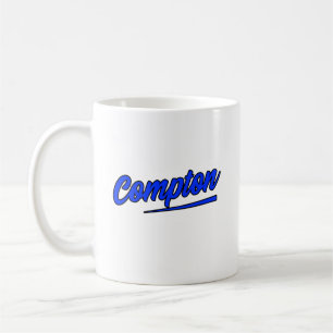 Compton California Blue Typography Coffee Mug