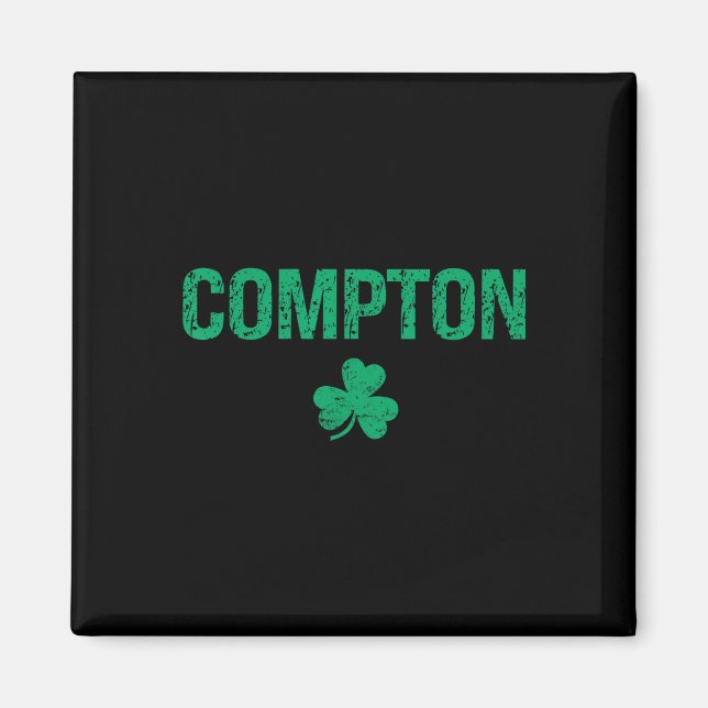 Compton Irish Shamrock St Patrick's Day  Magnet (Front)