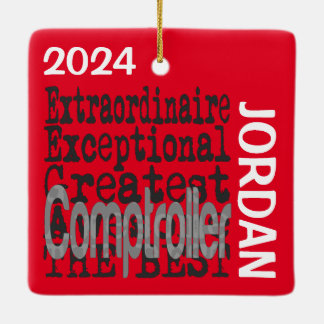 Comptroller Extraordinaire CUSTOM Ceramic Ornament