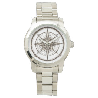 Compus design Silver bracelet Watch