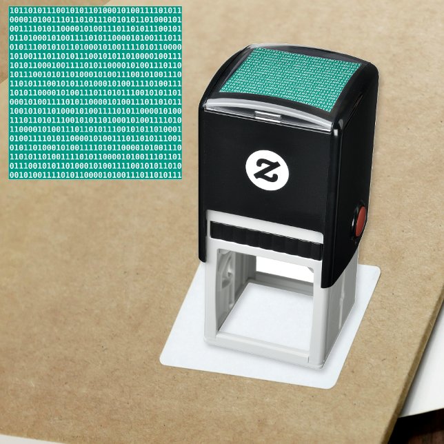 Computer 1s and 0s - Binary Code Data Block Self-inking Stamp (Creator Uploaded)