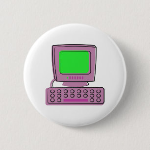 Computer 2 Inch Round Button