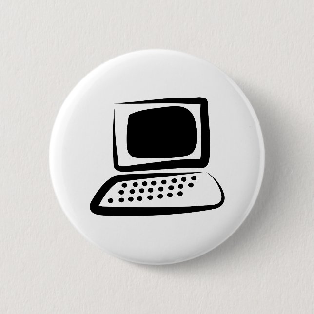 Computer 2 Inch Round Button (Front)