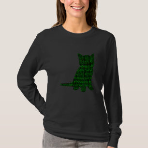 Computer Binary Numbers Cat  Programmer Coder Men  T-Shirt
