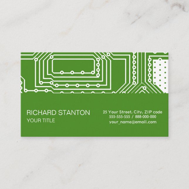 Computer board pattern business card (Front)