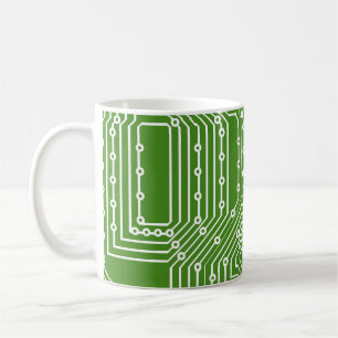 Computer board pattern coffee mug