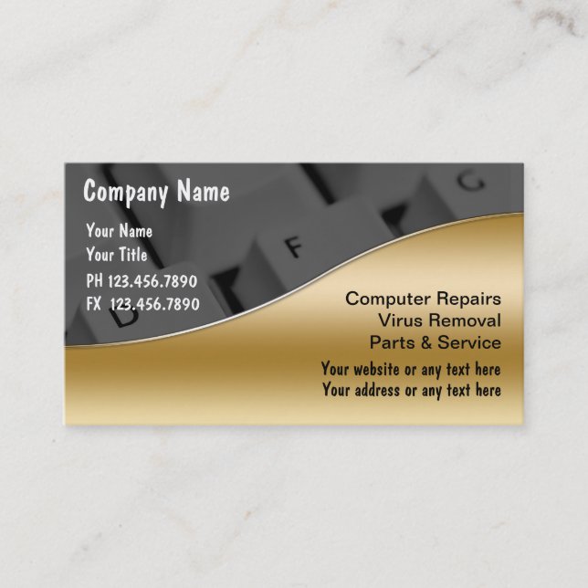 Computer Business Cards (Front)