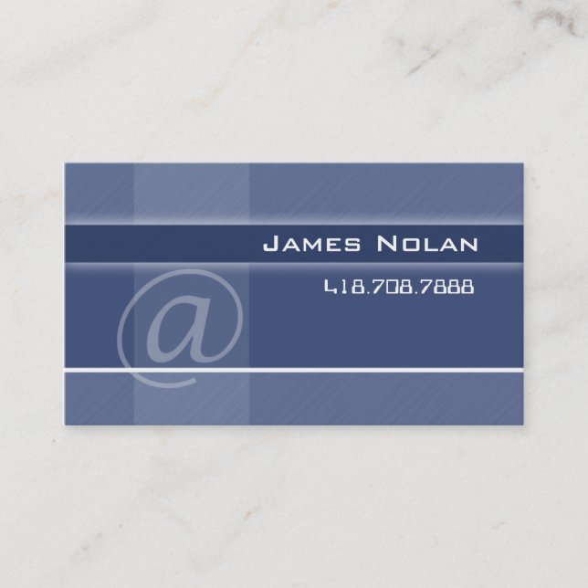Computer Business Cards Blue Abstract Angle (Front)