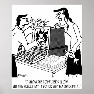 Computer Cartoon 1870 Poster