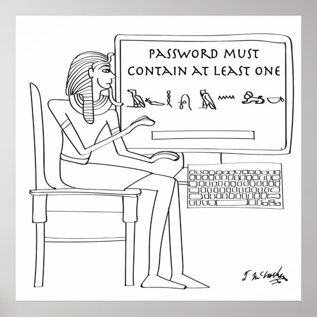 Computer Cartoon 9341 Poster (Front)