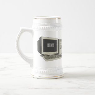 Computer cartoon illustration beer stein