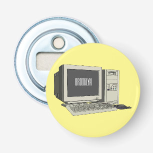 Computer cartoon illustration  bottle opener