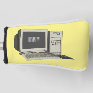 Computer cartoon illustration  golf head cover