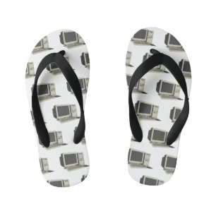 Computer cartoon illustration kid's flip flops