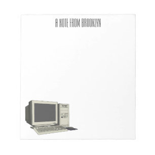 Computer cartoon illustration notepad