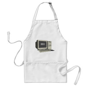 Computer cartoon illustration standard apron