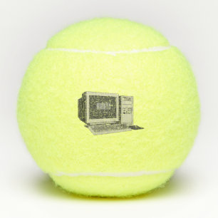 Computer cartoon illustration tennis balls