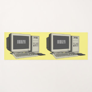 Computer cartoon illustration  yoga mat
