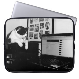 Computer Cat  Laptop Sleeve