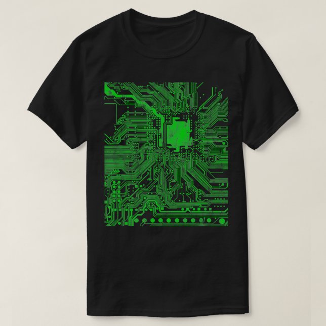 Computer Chip Motherboard CPU Heart Programmer Ner T-Shirt (Design Front)