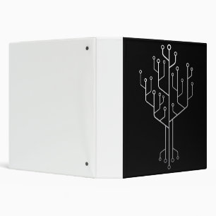 Computer Chip Tree Programmer Coder Engineer Tech Binder