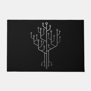 Computer Chip Tree Programmer Coder Engineer Tech Doormat